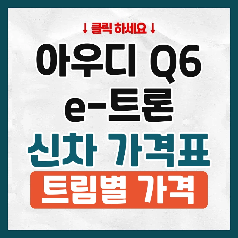Q6 e-트론 신차 가격표