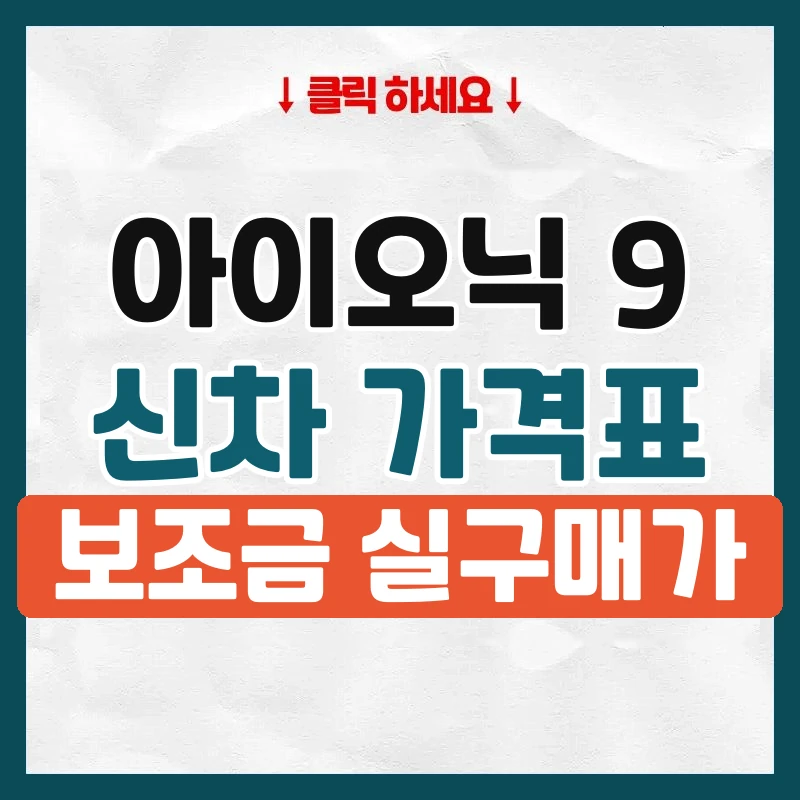 아이오닉 9 신차 가격표