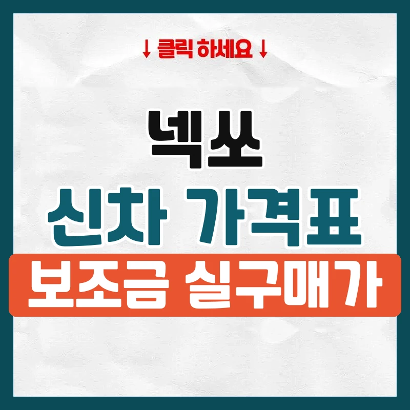 넥쏘 신차 가격표