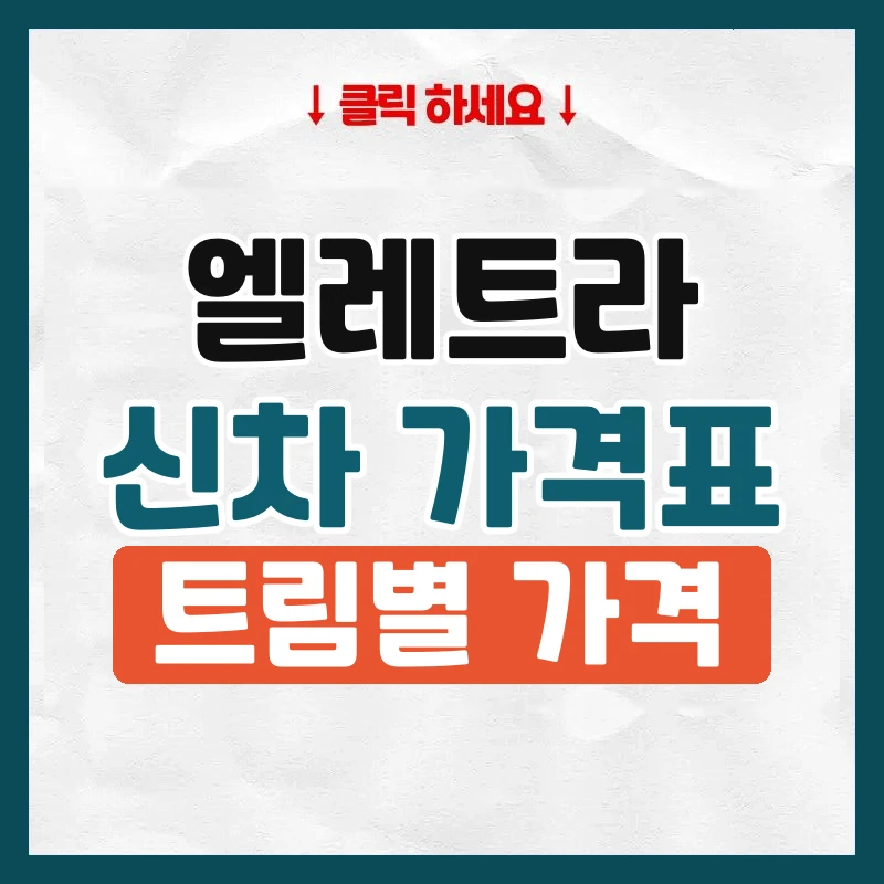 엘레트라 신차 가격표