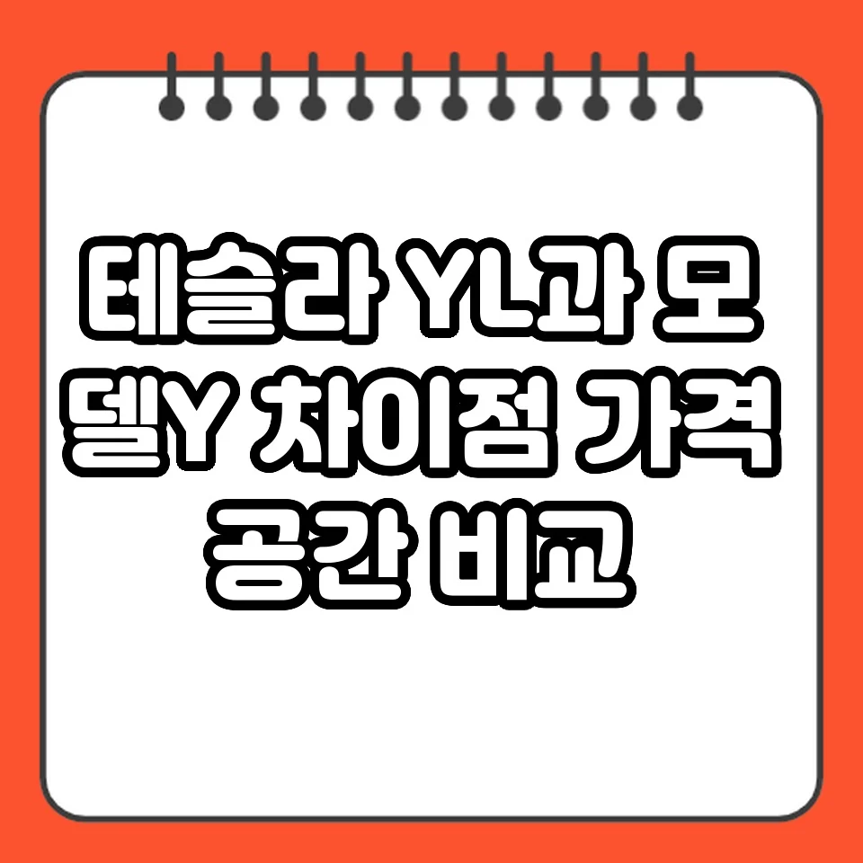 테슬라 YL과 모델Y 차이점 가격 공간 비교 썸네일