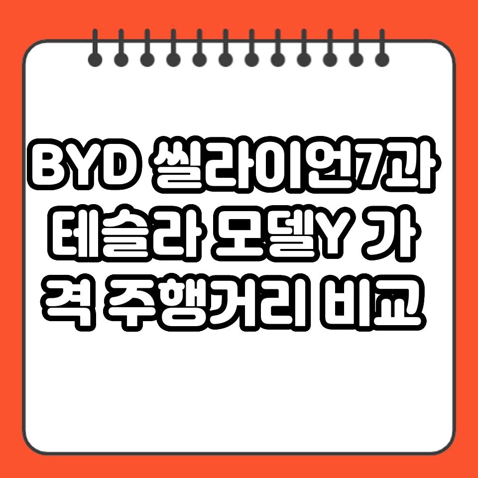 BYD 씰라이언7과 테슬라 모델Y 가격 주행거리 비교 썸네일